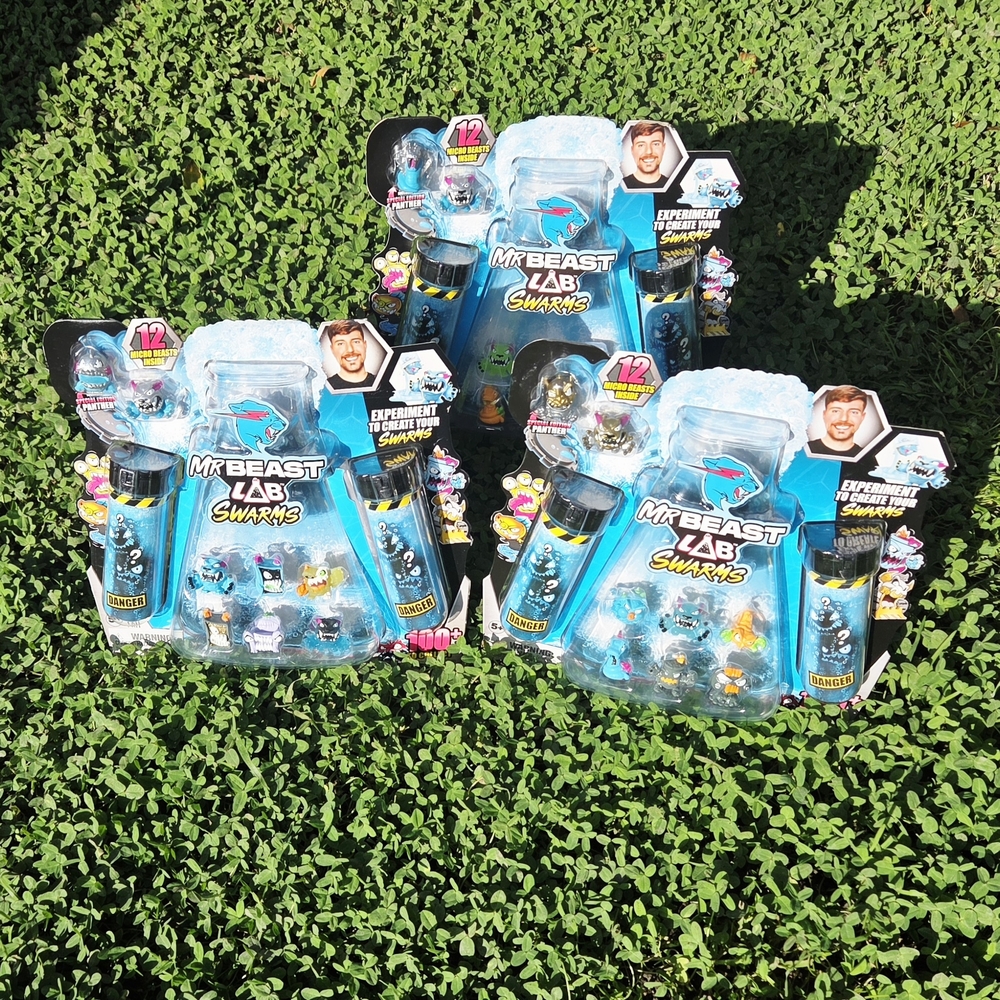 MrBeast Lab Swarm Action Figure Playset - LOT OF THREE , BRAND NEW